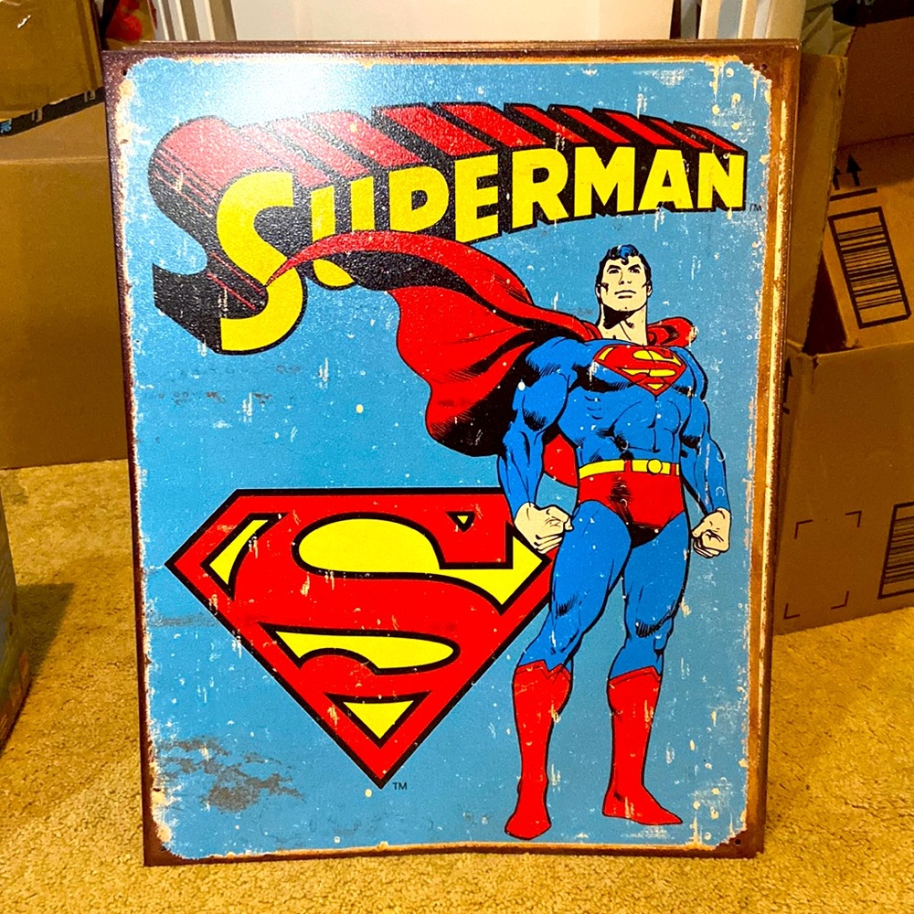 RETRO DC COMICS SUPERMAN TIN SIGN MADE IN THE USA